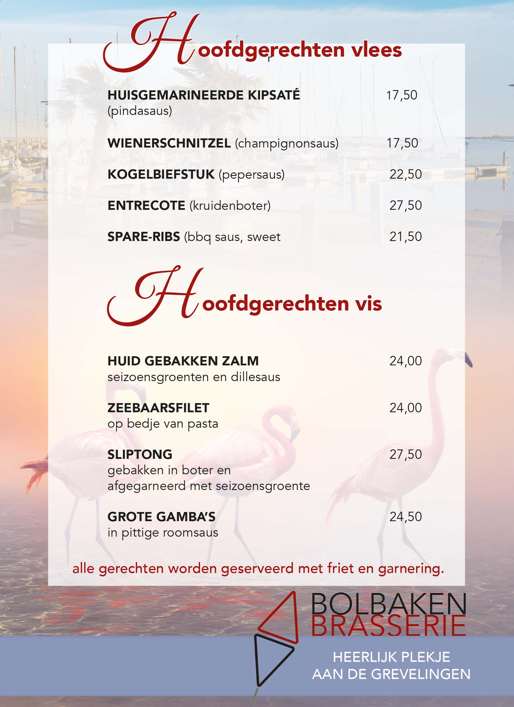 Hoofdgerechten Brasserie Bolbaken